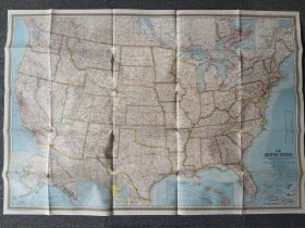National Geographic国家地理杂志地图系列之1968年2月 The United States 美国地图