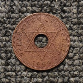 1959年英属尼日利亚1便士铜币
