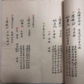 手写瀛海蔡氏族谱（大开本32.5*34，34页）