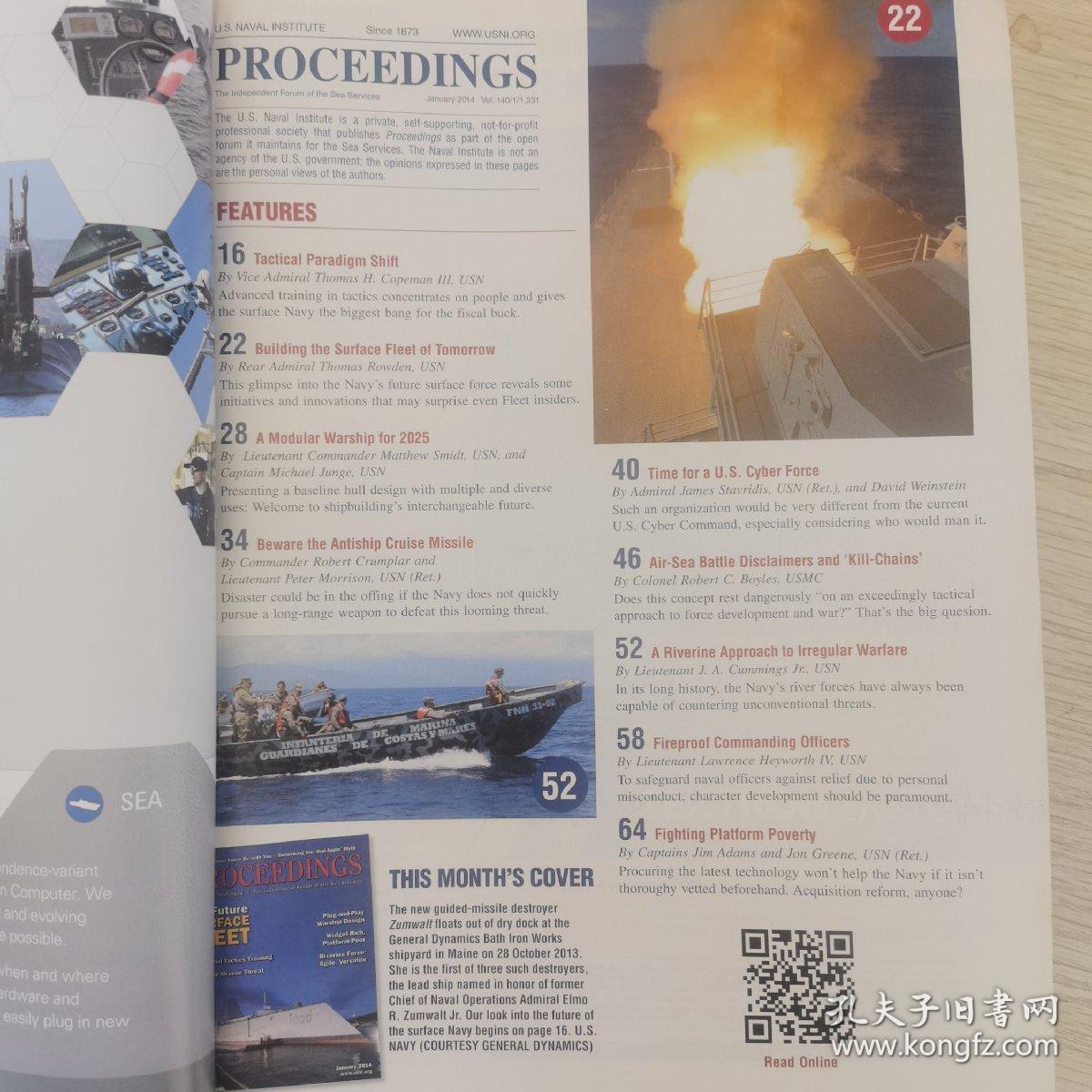 United States Naval Institute proceedings2014年第1期（美国海军学会公报）