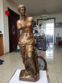 断臂维纳斯铜像，精品摆件，高57.5厘米，详看品相描述