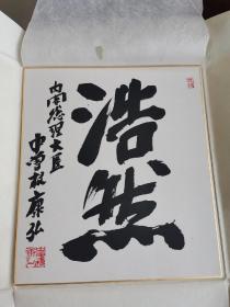 中曾根康弘 书法 浩然