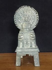 古董   古玩收藏   铜器  铜佛像  神佛佛像   纯铜佛像  长10.5厘米，宽10.5厘米，高27厘米，重量2.4斤