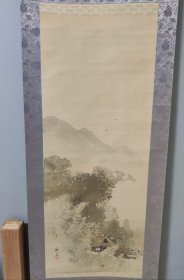 日本回流字画，春景山居图