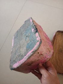 老手工纸糊针线盒子 有小破损品差30×20×10