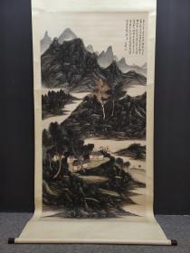 旧藏 黄宾虹 精品纸本8尺山水立轴 画心