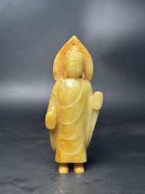 和田玉大日如来佛，尺寸108×46×16mm重96g