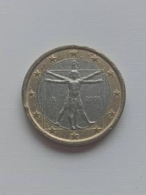 普通版 意大利1欧元硬币 欧元纪念币