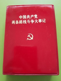 中国共产党两条路线斗争大事记（党徽版）---扉页毛主席天安门黑白照，毛主席与彪子天安门黑白照，最高指示，炮打司令部（我的一张）。1969年3月北京（64开）印本