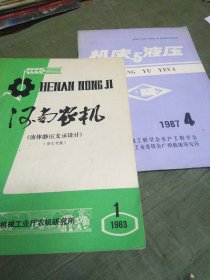 河南农机《液体静压支承设计》1983/1 机床与液压 1987年4 合售