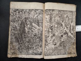 线装古籍木版画册《绘本忠臣藏》木刻版画册，版画精美，尺寸22.5*15.5