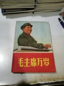 毛主席万岁 （32开本，） 内页无勾画。扉页有写字。最后60页，下部有水印。见图所示。