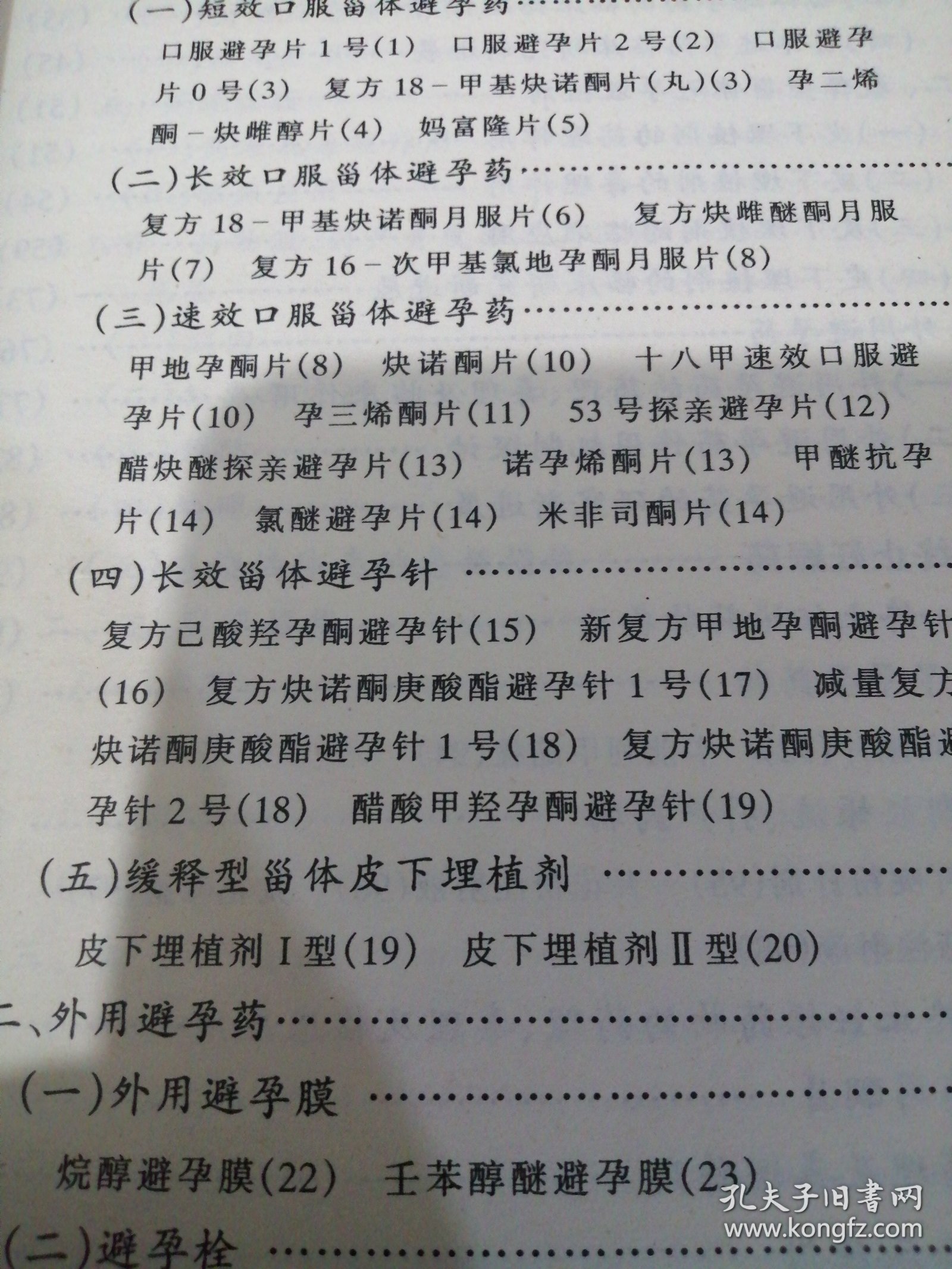 常用计划生育药物与临床应用