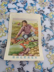 菜绿瓜肥产量多(50年代画)