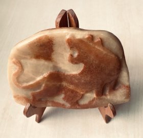 虎啸奇石摆件