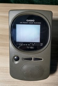 CASIO 卡西欧 TV-480 掌上电视（正常开机，屏幕点亮，电池盖非原装系后来做的）