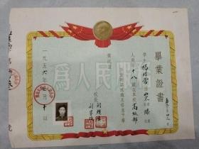 1956年 山东省滕县大坞乡大坞小学 毕业证