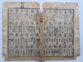 字义.忤.古籍原页.清木刻一页.老破残完美主义者勿扰.尺寸约32.8x24.8cm.