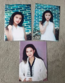 曾华倩5寸相片3张