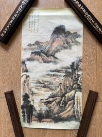 2008年挂历画：国画大师张大千·6幅宣纸仿真画+1挂历封面