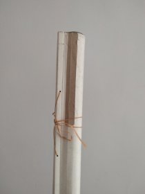 旧藏八十年代空白宣纸裱轴一条！画心长宽约103*27，有黄斑黄点！可以直接在上面写字画画