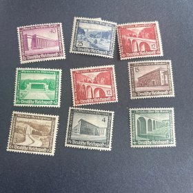 德国第三帝国建筑邮票一套