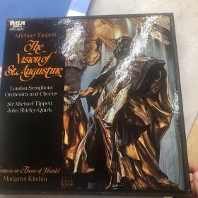 《The Vision of St Augustine》迈克尔·蒂皮特
Sir Michael Kemp黑胶唱片1lp头版有乐谱五线谱原版进口，少见