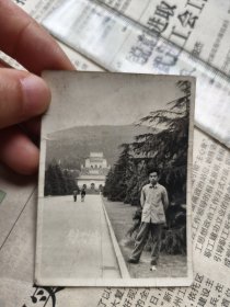 60年代男子南京中山陵风景区留影老照片