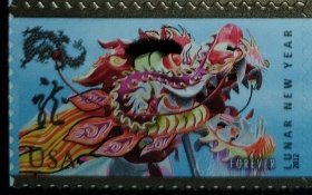 美国2012年生肖龙邮票1全