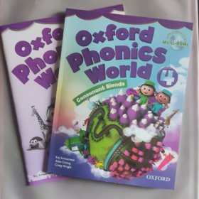 oxford phonics world 4+练习册（2本合售）附2张光盘，无笔记划线