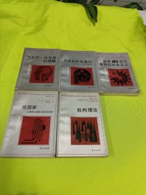国外马克思主义和社会主义研究丛书：对卡尔·马克思的理解、历史和阶级意识、处在21世纪前夜的社会主义、论国家、批判理论 （5本合售）