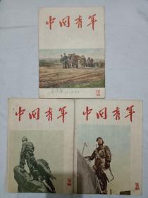 (中国青年)  1955年第13、14、15期  三册合售   第十三期为特大号