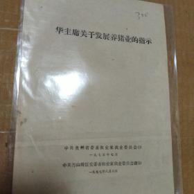 华主席关于发展养猪业的指示，听取关于粮食问题汇报时的指示