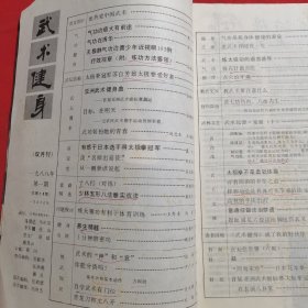 武术健身 1988年第1期  武当太极剑；少林五形八法拳实战法；十八打（对练）；