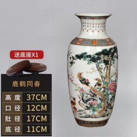 景德镇陶瓷器鹿鹤同春