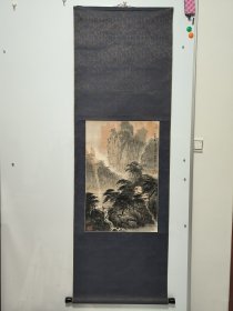 苏州大学副教授、中国版画协会会员、苏州桃花坞年画社社长【王祖德；山水画作品一幅44x68】原装原裱立轴！保真出售！