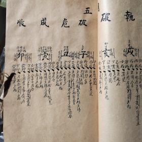 看宅子地理算命风水书，十二月生辰，毛笔写，字体非常好，