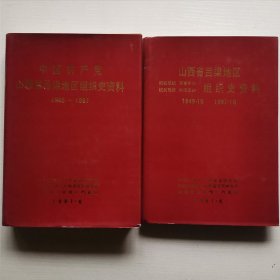 中国共产党山西省吕梁地区组织史资料（1923/1987）2本合售（16开精装〉