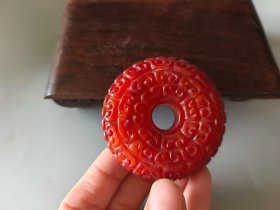 和田红玉谷纹玉璧