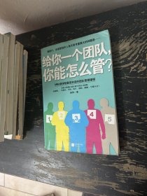 给你一个团队，你能怎么管？