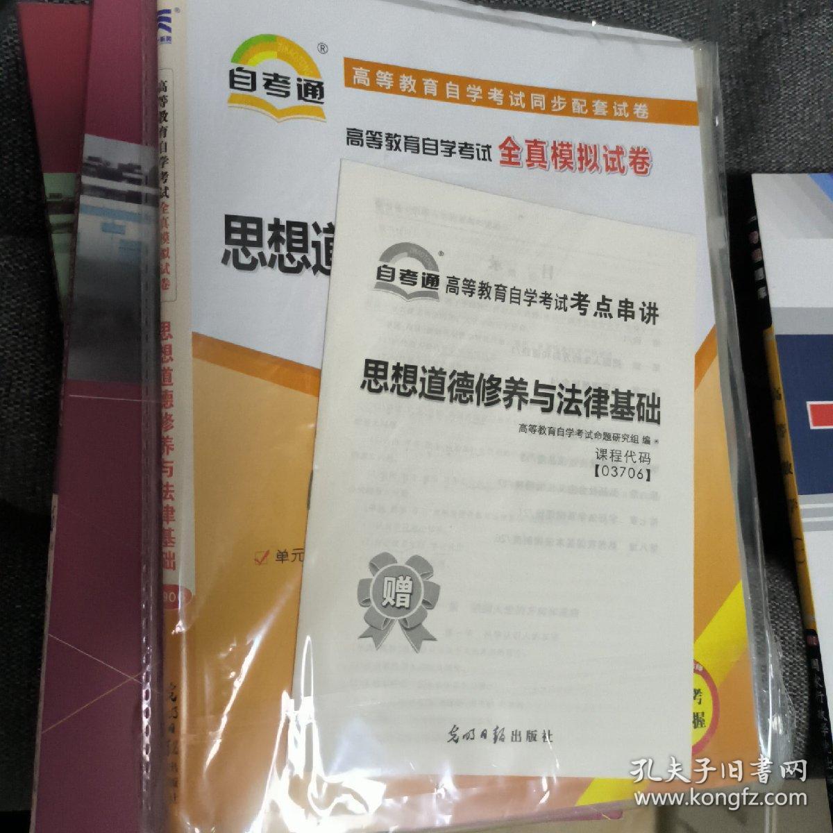 天一文化 高等教育自学考试全真模拟试卷 思想道德修养与法律基础