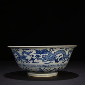 明成化青花龙纹碗 11*25厘米