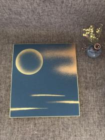 日本空白色纸卡板   金边 背面洒银  单张尺寸：27*24CM  （10张）