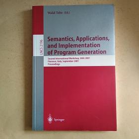 英文原版：Semantics, Applications, and Implementation of Program Generation 程序生成语义学、应用与实施（目录见图）