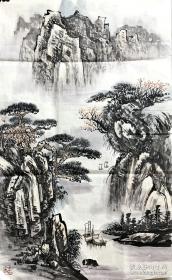 国画竖幅山水837