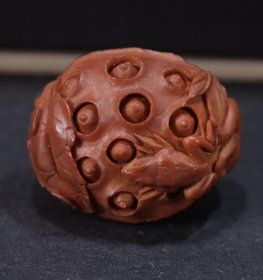 多子多孙橄榄核雕莲蓬青蛙莲蓬