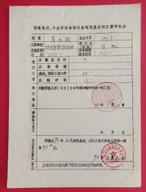 1993年单位专职汽车驾驶员浮动工资审批表