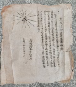 孤品，民国时期的珍贵红色文献，1933年，一张地方的苏维埃政府布告，长24厘米，宽24厘米，非常少见。。