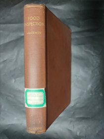 food inspection 食品检验 食物调查 食物分析 民国 1934年 第5版 fifth edition 精装本 馆藏书 中原书店小票 带伦敦老牌书店Foyles标签
