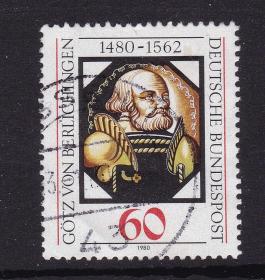 联邦德国西德1980年邮票1036帝国骑士贝利辛根诞生500周年销